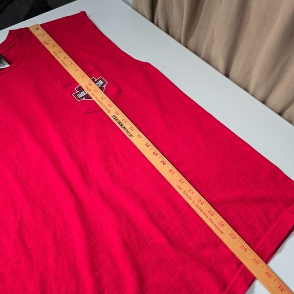 Harley Davidson Mens Shirt XL Red Lakeland Florida 2008 Made in USA Biker - Picture 13 of 14